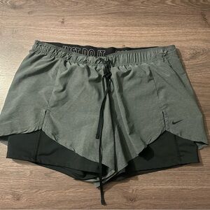 Nike Black and Gray Sports Shorts